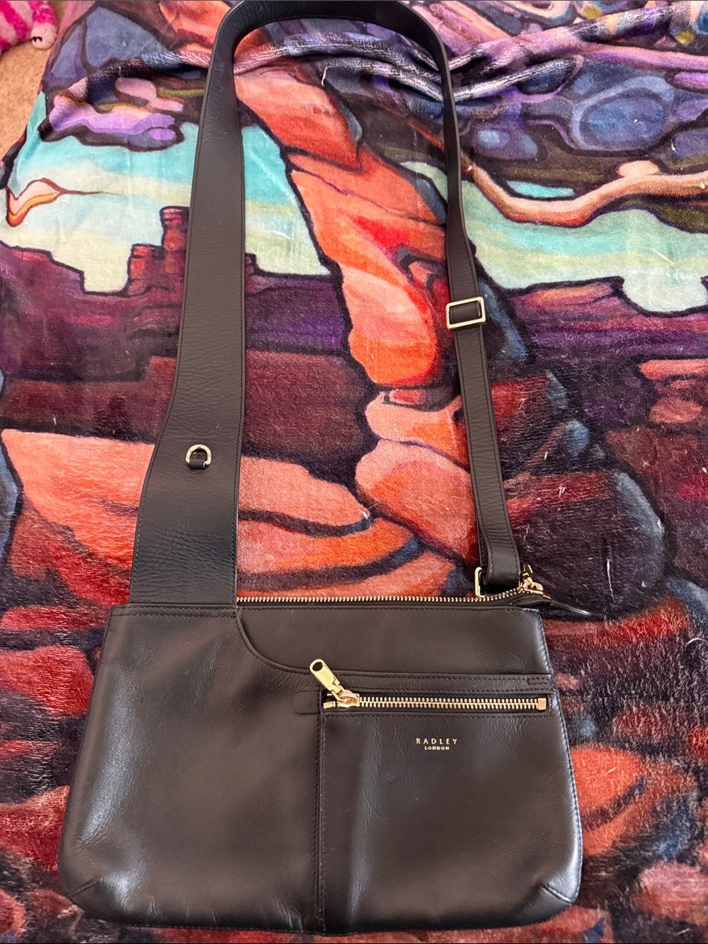 Radley Black Leather Crossbody Bag